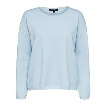Selected Femme Knitted Pullover Cosy Blå, Dame