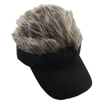 Unisex -hårvisirhatt Herr Dam Kort Peruk Cap Justerbar