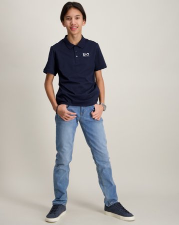 EA7 Emporio Armani POLO SHIRT Blå Poloshirts Dreng - Kids Brand Store
