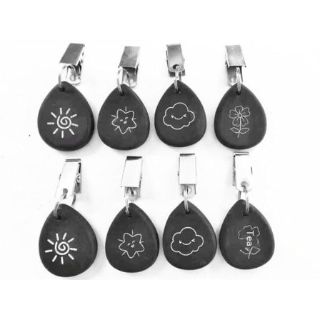 8 marmor mönster hänge duk hänge bordsduk klämma svart mönster set om 8 svart Set med 8 mönster