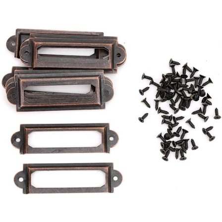 30 stk. - metal labelholdere - navnekortholder - skuffe labelholdere - møbel labelholdere