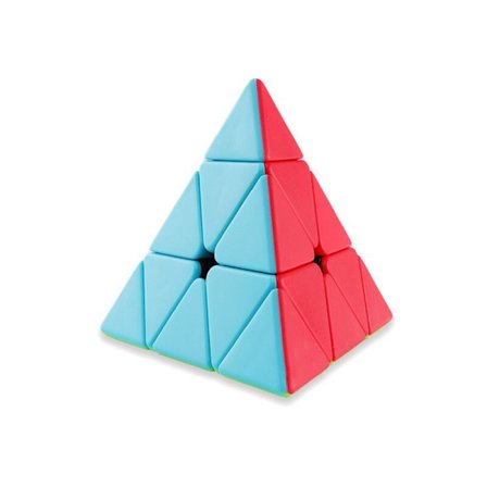 Speed Cube Pyramid, 3x3x3 klistremerkeløs frostet trekantpuslespill Mag