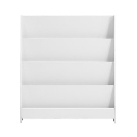 SoBuy Børnebibliotek med 4 hylder i hvid 80x30x88cm, funktionel KMB32-W