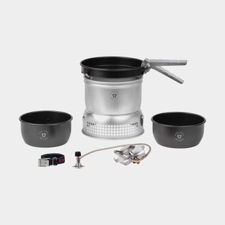 Gaskocher / Sturmkocher Trangia 27 Small, 2100 W + 2 Kitteln, 1 Bratpfanne in NS / Non Stick-Teflon + Windschutz in UL / UltraLight-Aluminium + 