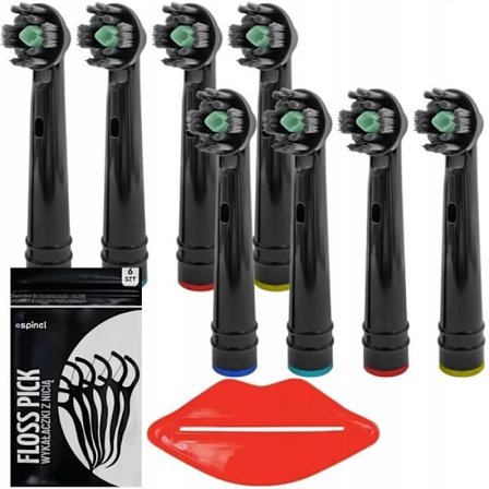 Tandborsthuvuden - Oral B Kompatibla - Polish Clean Aktivt Kol - Blekning och Fullständig Rengöring - 8 stycken