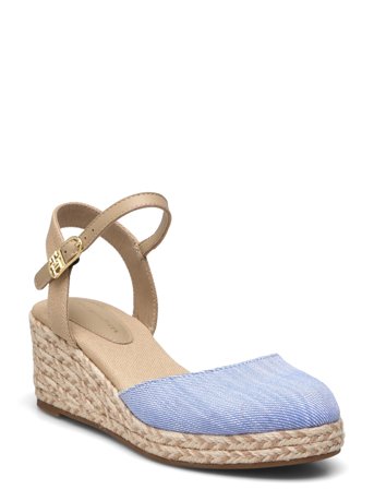 Tommy Hilfiger Chambray Mid Wedge Espad Blå