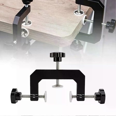 3-veis C-klemme for ansikt, aluminiumslegering, ergonomisk design, justerbar skapklemm for trebearbeiding, kantklemme