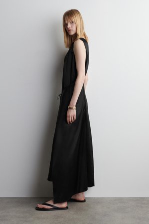 COS Women's Abito Maxi A Porafoglio In Seta in Nero