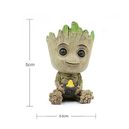 Disney Marvel Groot Minifigur Blomkruka Anime Filmleksaker Söta actionfigurer Sitter Groot Jul Barn Leksaker Presenter C