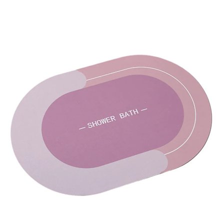 Superabsorberende badeværelsesmåtte, brusemåtte, skridsikker vaskbar badeværelsesmåtte, badeværelsesmåtte til hjemmet, (pink)