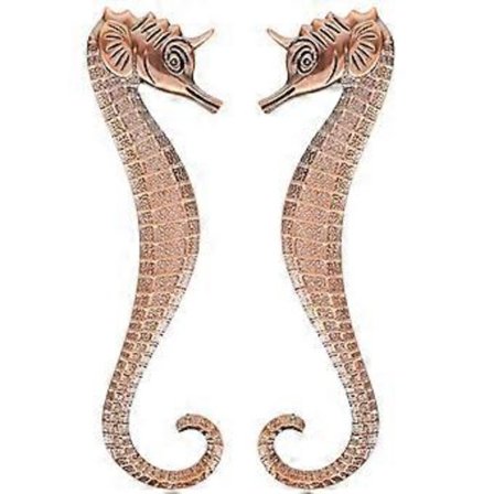 2 stk. dørhåndtag udskiftning søhest form skabsknop dørtræk møbeltrækhåndtag