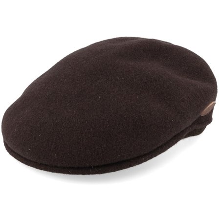 Kangol - Braun Traditionalbeanie Cap - Kg Wool 504 Earlap Espresso Flat Cap @ Hatstore