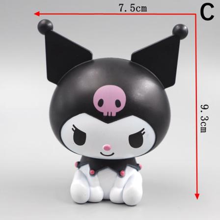 Kawaii Sanrio Anime Figur Cinnamoroll Pachacco Kuromi Docka C