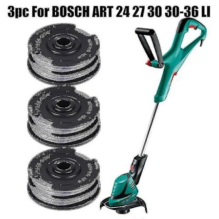 3kpl Bosch Art 24 27 30 30-36 Li -siimaleikkuri Leikkuusiima Puola Syöttö 6m 1.6mm Puutarhatyökalun Osien Vaihto (LGL)