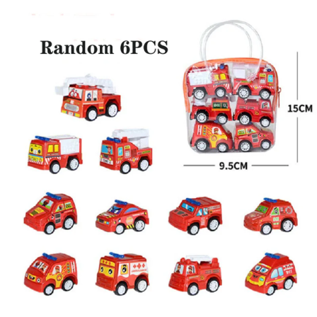 6 st/set Pull Back Car Set Construction Truck Vehicle Excavator Toy Mini Small Pull Back Car Toys för pojke flicka baby bästa present