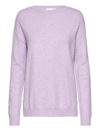 Viril High Low L/S Knit Top - Fav Purple Vila
