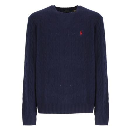 Ralph Lauren, Round-neck Knitwear Niebieski, Mężczyzna, Rozmiar: S