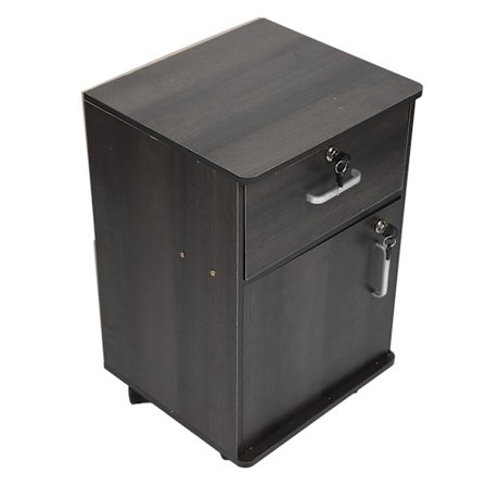 Mobil arkivskap med flere skuffer, robust rullende arkivskap under skrivebord med låser og hjul for hjemmekontor, valnøttfarge