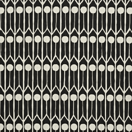 Littlephant Tyg på löpmeter - Feathers, svart/vit metervara Svart 140