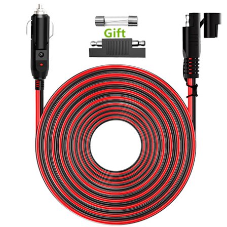 12V 24V 15A/20A Bil Cigarettænder Forlængerledning 8M 14AWG/16AWG Bil Splitter Oplader Kabel Stik Auto Tilbehør