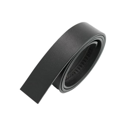 1/2 vintage läderbälte automatiskt spänne utan spänne Casual svart kohudsbälte 125cm 1 set