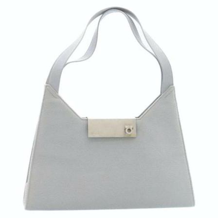 Salvatore Ferragamo Pre-owned, Shoulder Bag Grijs, Dames, Maat:ONE Size,suede