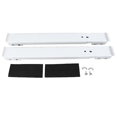 2 stk. Vaskemaskine Mobil Rulle Udtrækkelig Jern Hvid 16 Hjul Lav Støj Høj Belastningsevne med Bremse Vaskemaskine Dolly til Møbler