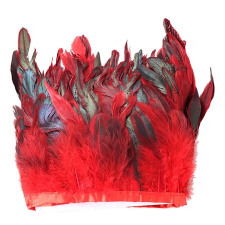 Naturlig Hane Fjer Kant Trim 1 Yard Syning Fjer Håndværk Dekorationer til DIY Tøj Tilbehør Håndværk Fjer