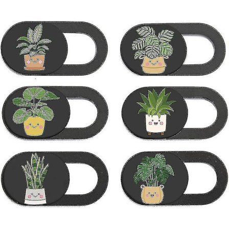 Bærbar webkamera deksel, webkamera deksel for telefon, nettbrett, skjerm, blokkering med søtt plantedesign