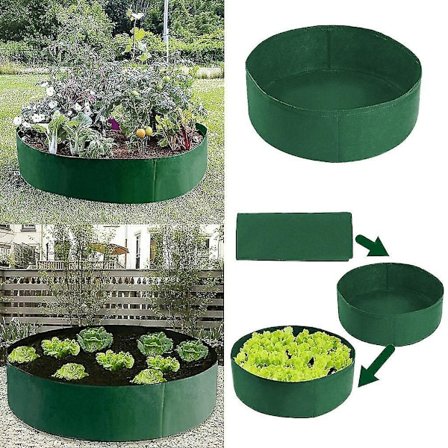 Rund trädgårdsplantering Grow Bag Filt Andas Tyg Plant Grow