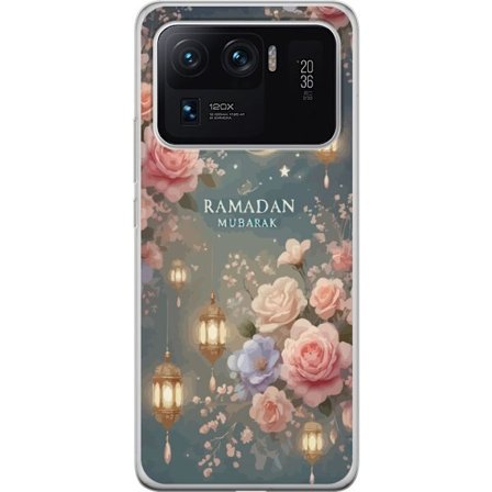 Kompatibelt Mobildeksel til Xiaomi Mi 11 Ultra Mørk fantasiscene med menneske og demonisk skapning i flammende landskap med overnaturlig kraft