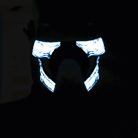 Halloweenmask LED Cold Light Terror Röststyrning