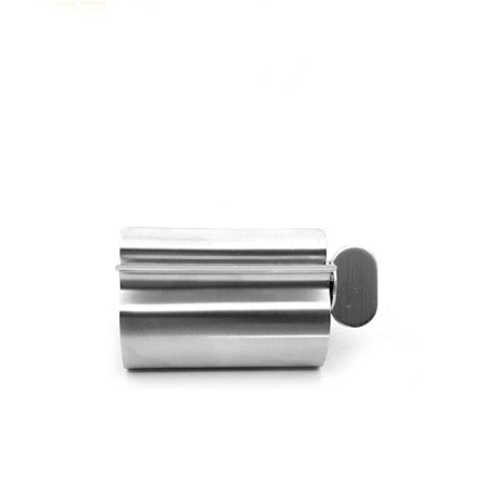 Pieces 304 Tandkrämstubpressare i rostfritt stål, tandkrämsdispenser med sitthållare, rullande tandkrämstubpressare, tubpressare för salva