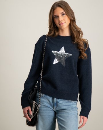 Gina Tricot Young Y knitted star sweater Bleu Pulls Fille - Kids Brand Store