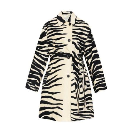 Dries Van Noten, Coat with animal motif Beige, Dames, Maat:L