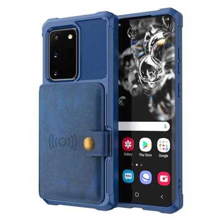 Samsung Galaxy S20 - Praktisk cover med kortholder Blå