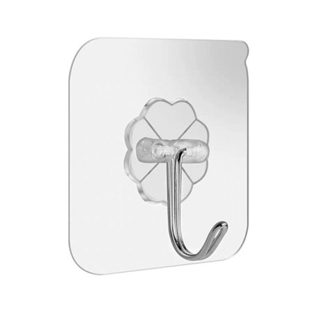 Veggkroker gjennomsiktige gjenbrukbare sømløse opphengskroker vanntette og O