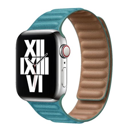 Lærreim for Apple Watch Band 45mm 41mm 44mm 40mm Original Magnetic Loop Link Armband iWatch Ultar2 49mm 9 8 7 6 SE 3 42mm