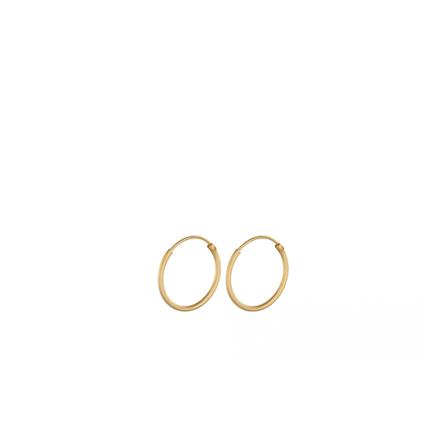 Pernille Corydon E-138 Micro Plain Hoops Earrings Gul, Dame Øreringe, Størrelse: ONE Size
