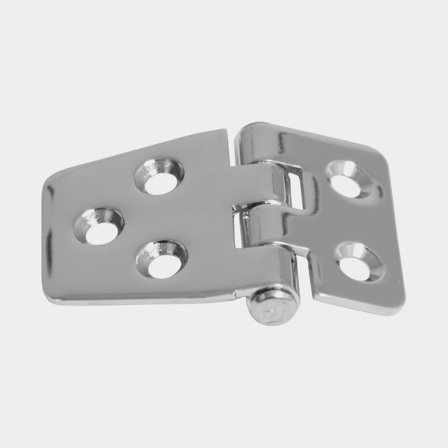 Luikscharnier Roca, 59 x 40 mm, met omgekeerde opening, zuurbestendig roestvrij staal (AISI 316)