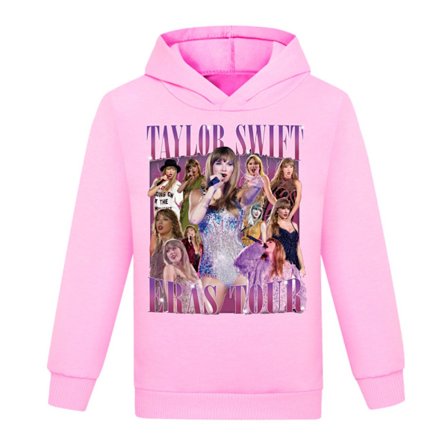 Taylor Swift Børn Pige Langærmet Hætte Sweatshirt Pullover Toppe Jumper Hættetrøje Pink 0