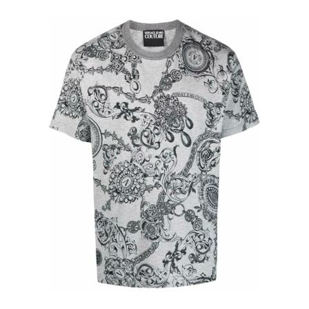 Versace Jeans Couture, T-Shirt Grijs, Heren, Maat:M