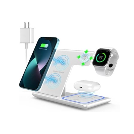 Dockningsfri laddare för iPhone, iPad, iPod och iPod Touch för Apple White