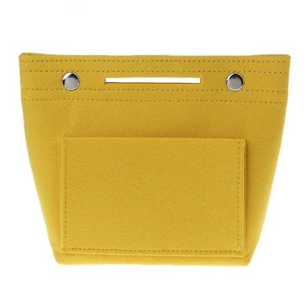 Kvinders Filt Indsætningspose Makeup Kosmetikposer Rejsetaske Opbevaring Organizer Tote. (gul)(1stk)