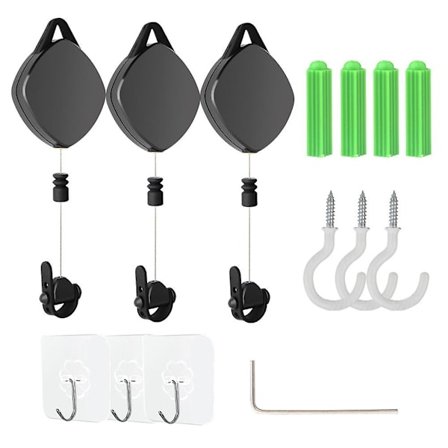 3 st VR-hjälmkabelkrok, automatisk krympkabelrullelåda för / Vive Pro / Flaws kabelhantering [DB]