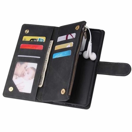 OnePlus 7 Pro multifunktionelt pung etui Lynlås 8-rum