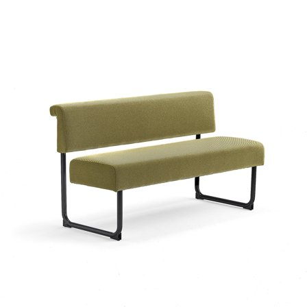 Sofa START, 1400 mm, Textilbezug gold/schwarz