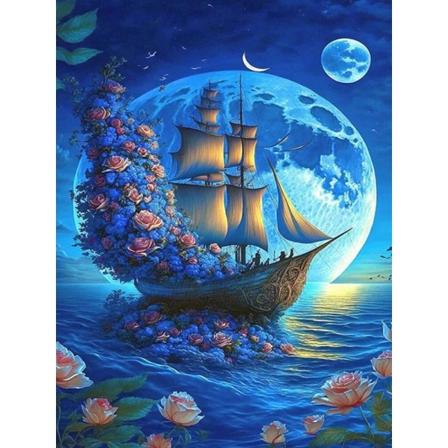 30x40 cm Voksen børns 5D DIY diamant kunst maleri sæt - Sailbo