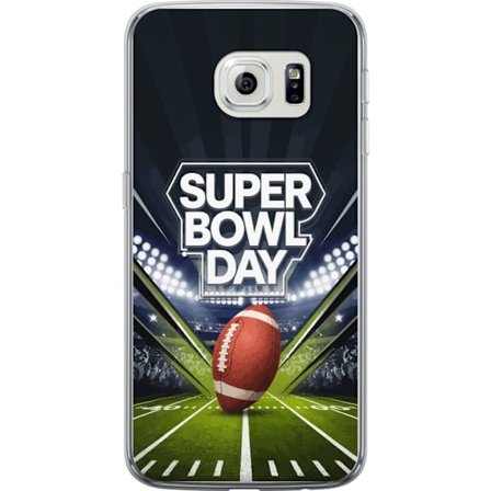 Yhteensopiva Puhelinkuori Samsung Galaxy S6 edge Super Bowl Day juliste, jossa amerikkalainen jalkapallo valaistuksella varustetulla areenalla dramaat