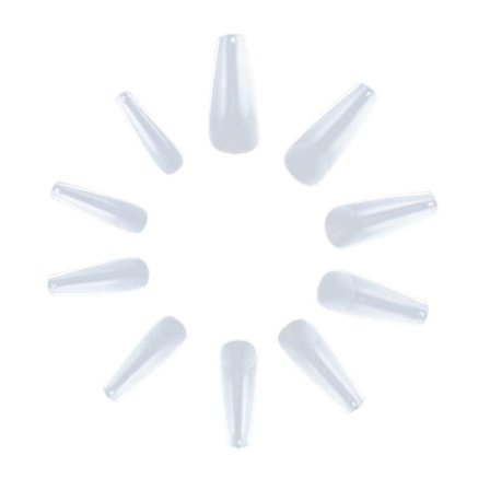 500 kpl kynsien kärjet ballerina kirkas irtonaiset akryylivinkit